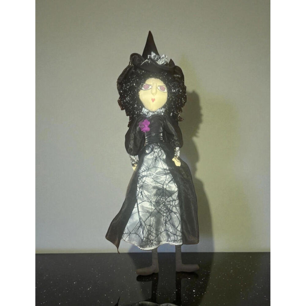 Witch Cloth Large 32" Black Clothing Painted‎ Face Shelf Sitter Display